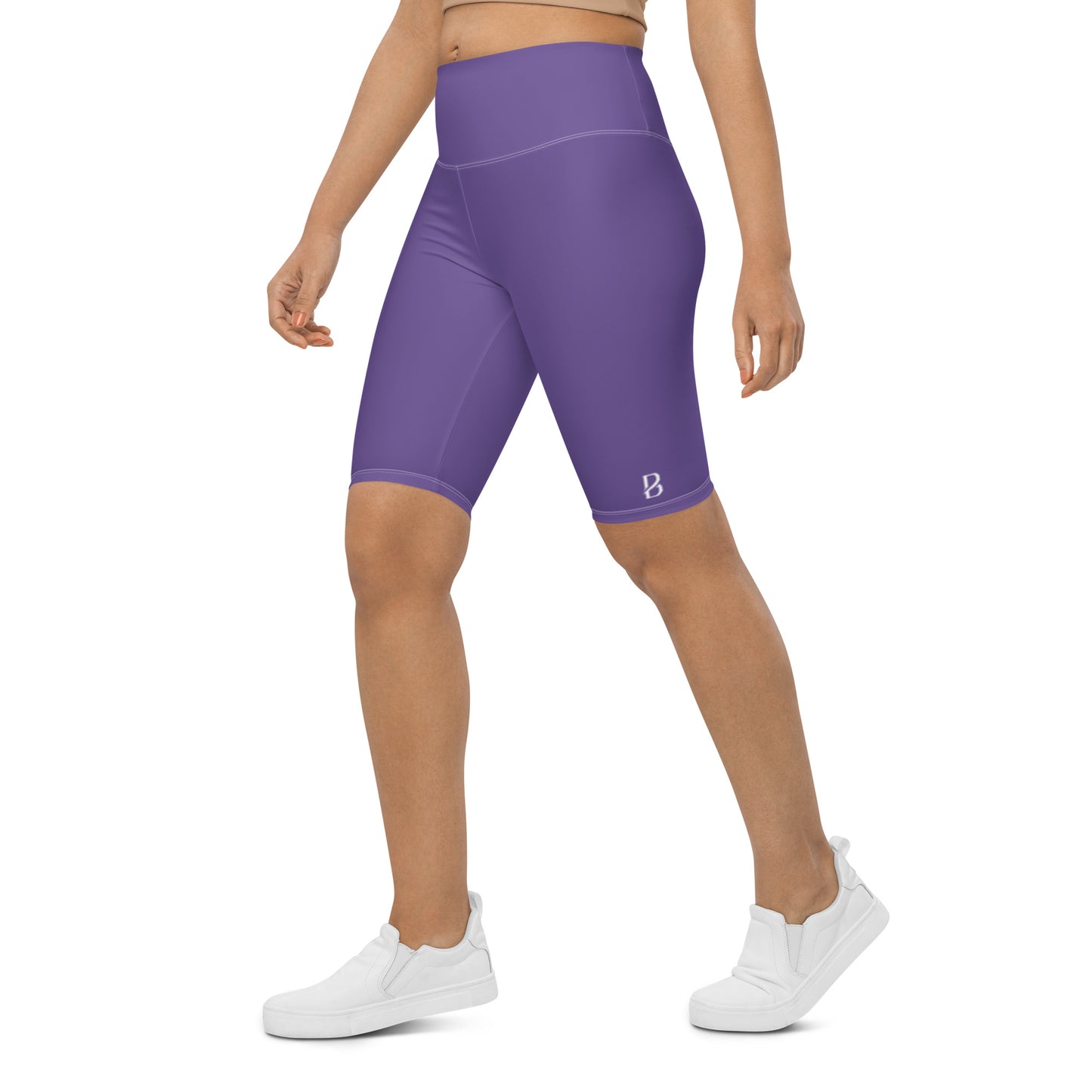 Purple "Born 2 Move" & "B" Biker Shorts