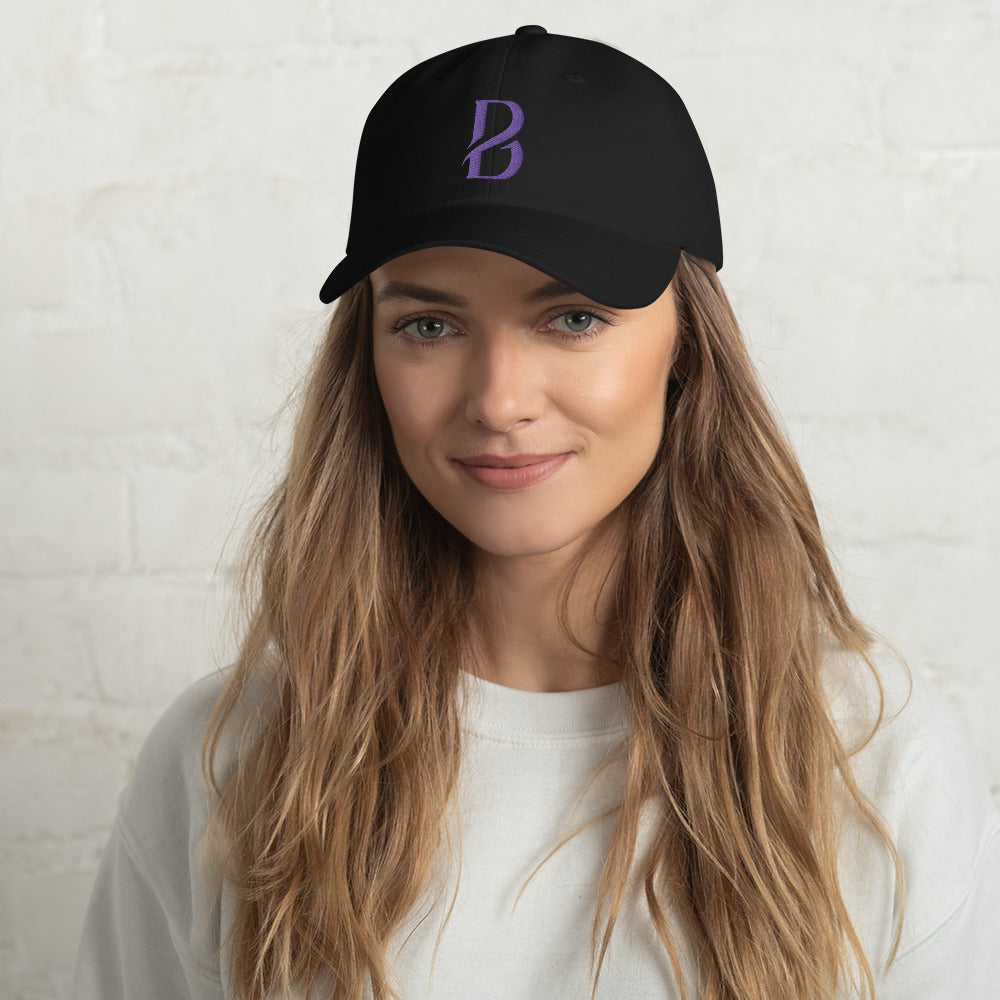 Purple Logo Born 2 Move "B" Dad hat