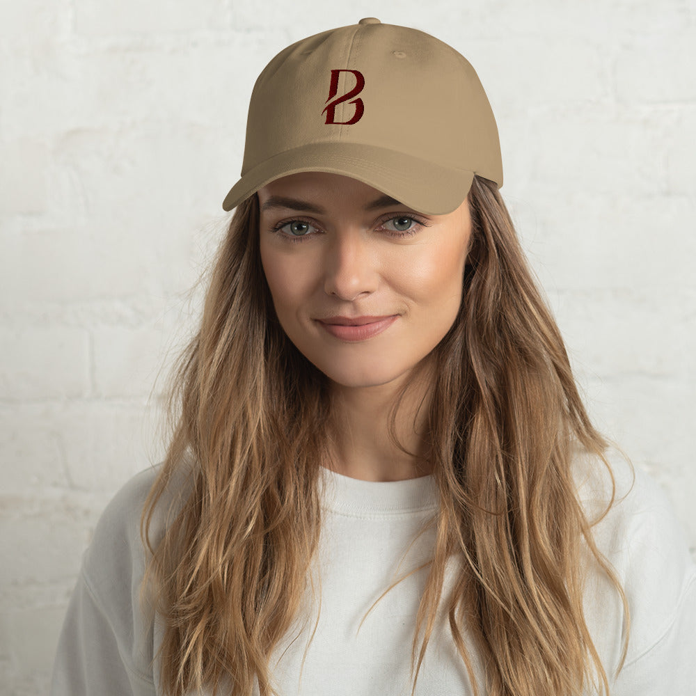 Maroon Logo Born 2 Move "B" Dad hat