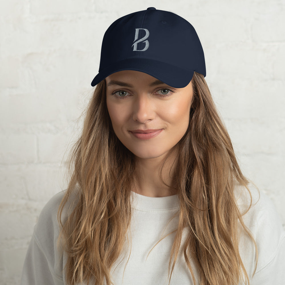 Grey Logo Born 2 Move "B" Dad hat