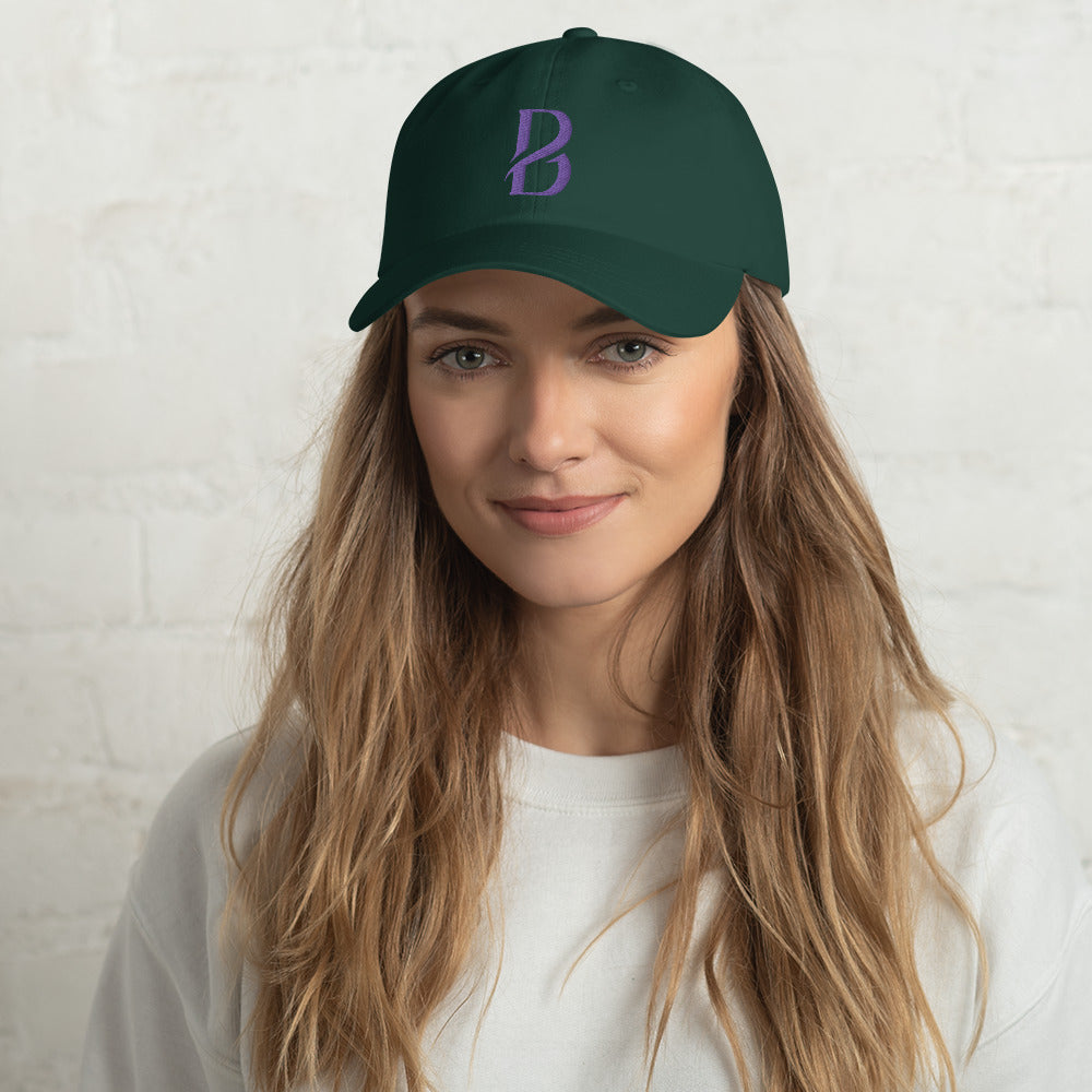 Purple Logo Born 2 Move "B" Dad hat