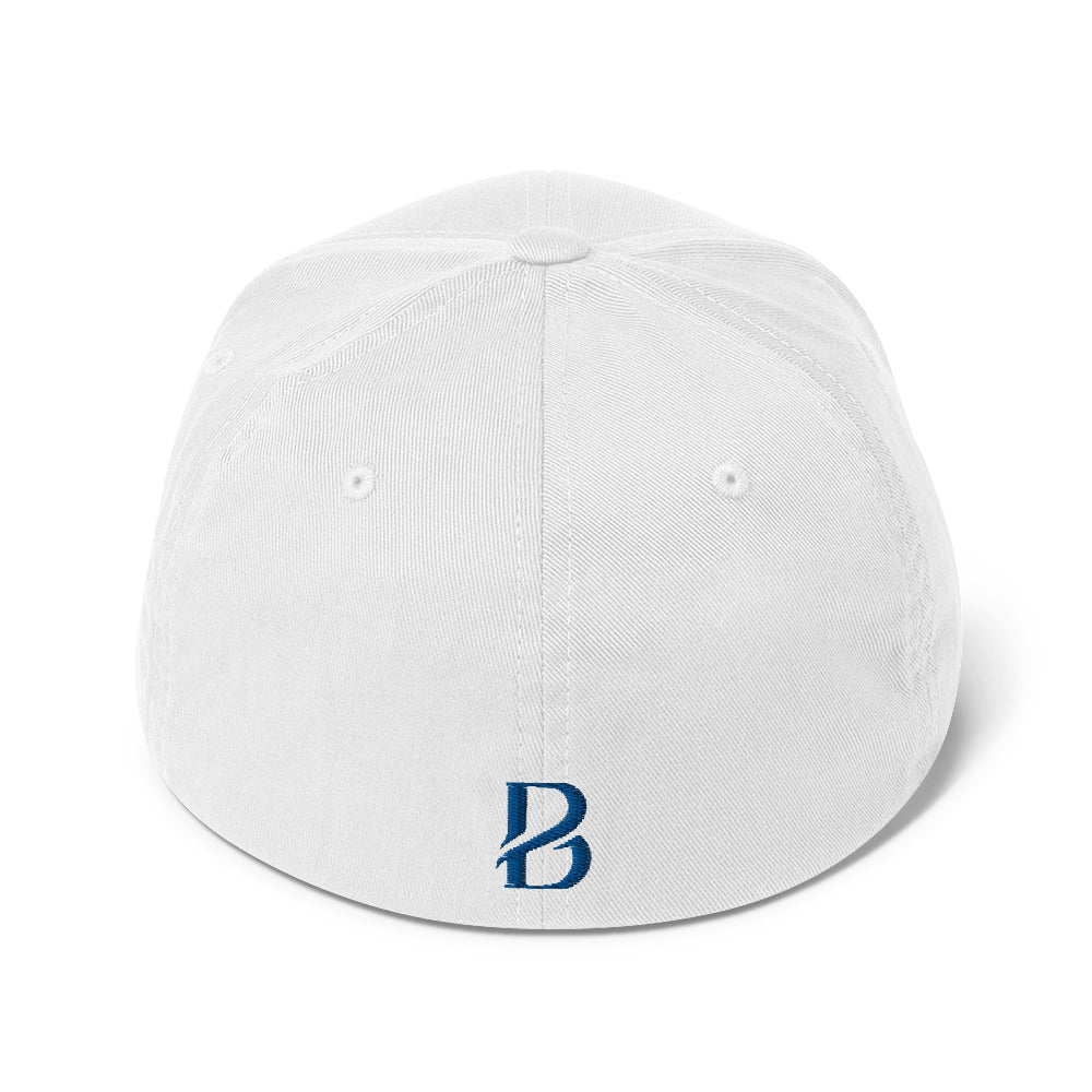 Blue Logo "Born 2 Move" & "B" Structured Twill Cap
