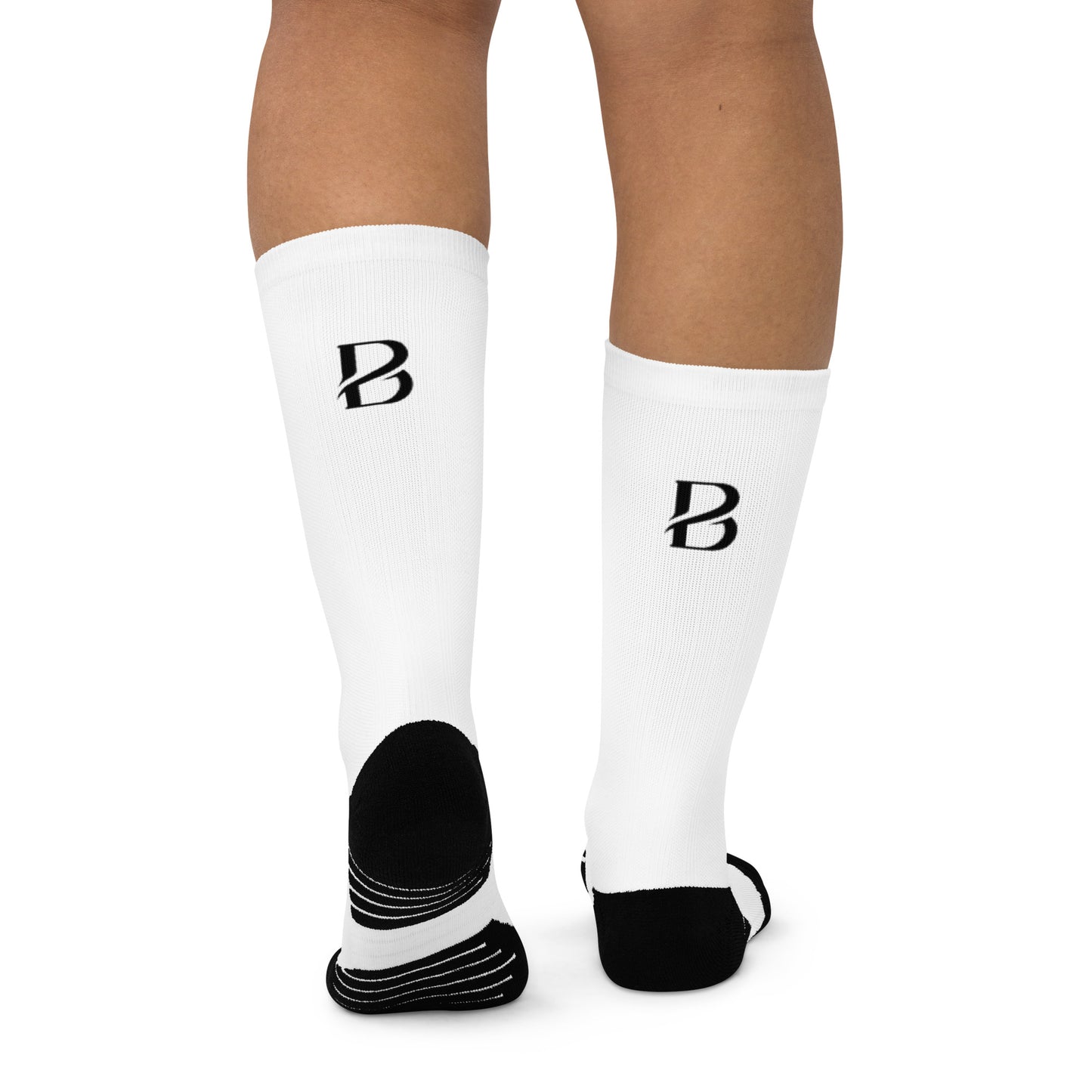 Black Logo Born 2 Move "B" Basketball socks