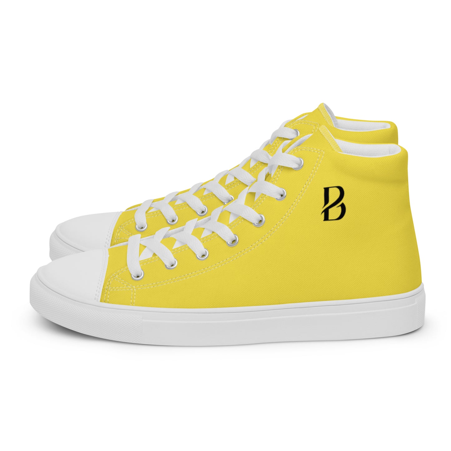 Daisy & Black Logo Born To Move "B" Men’s High Top Canvas Shoes