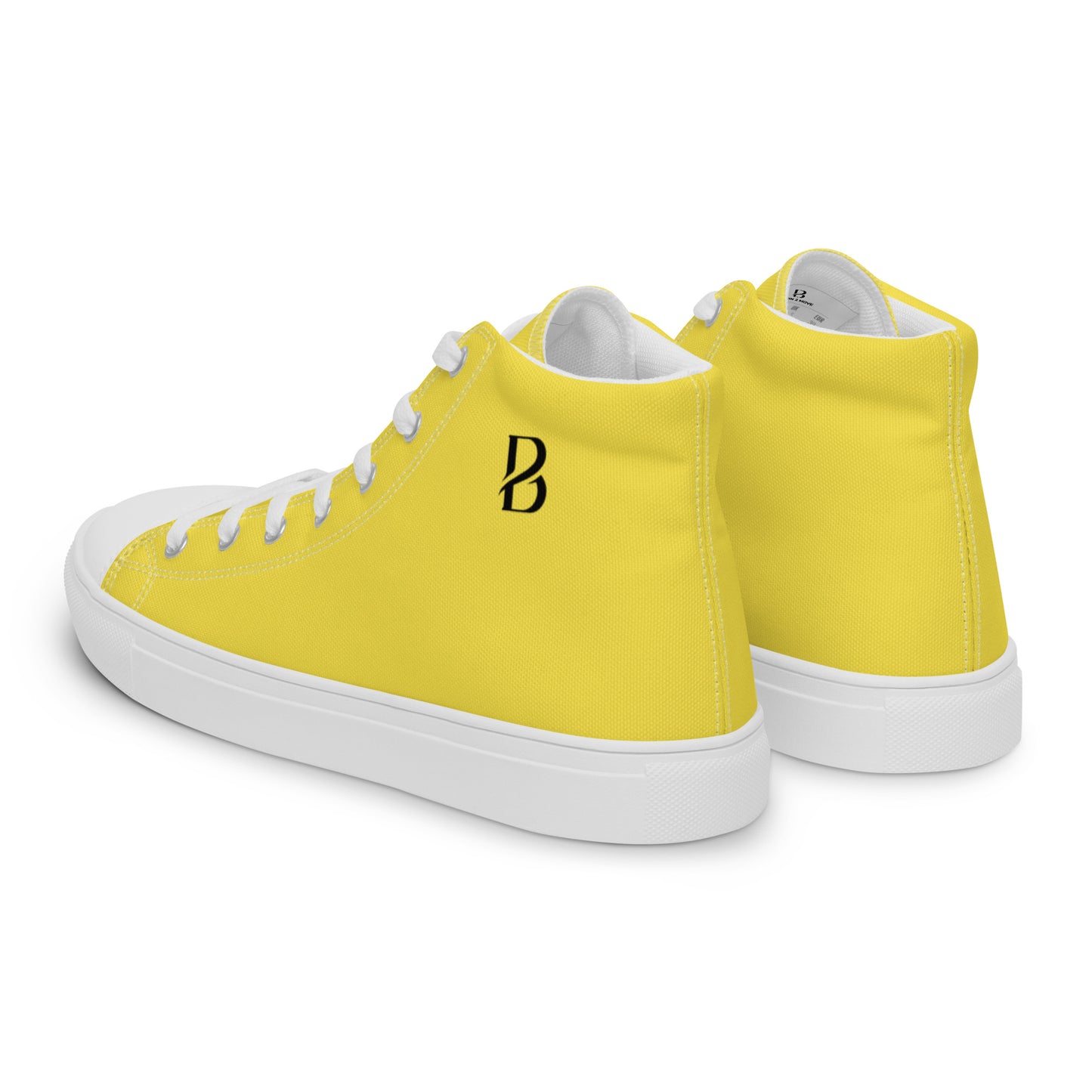 Daisy & Black Logo Born To Move "B" Men’s High Top Canvas Shoes