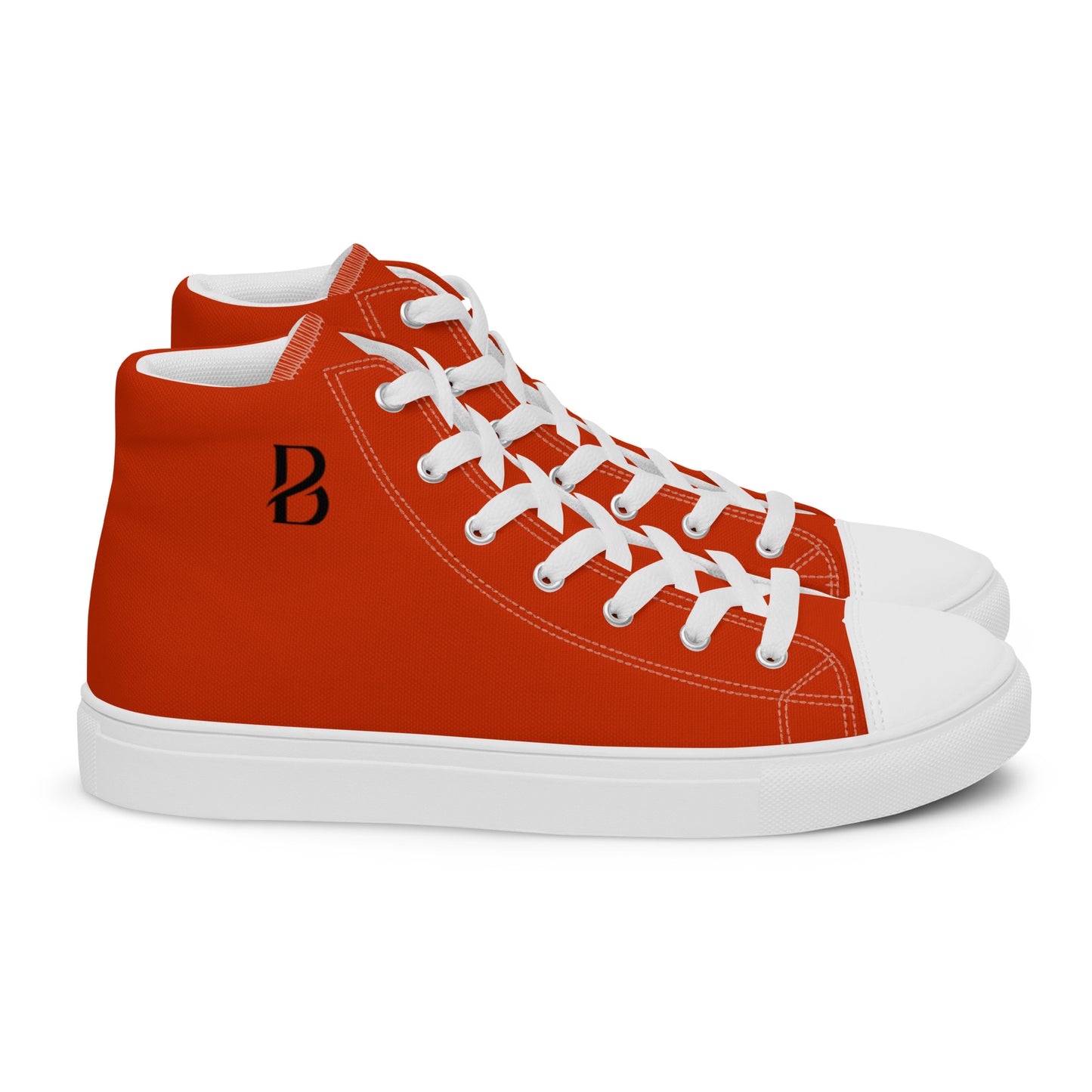 Harley Red & Black Logo Born To Move "B" Men’s High Top Canvas Shoes