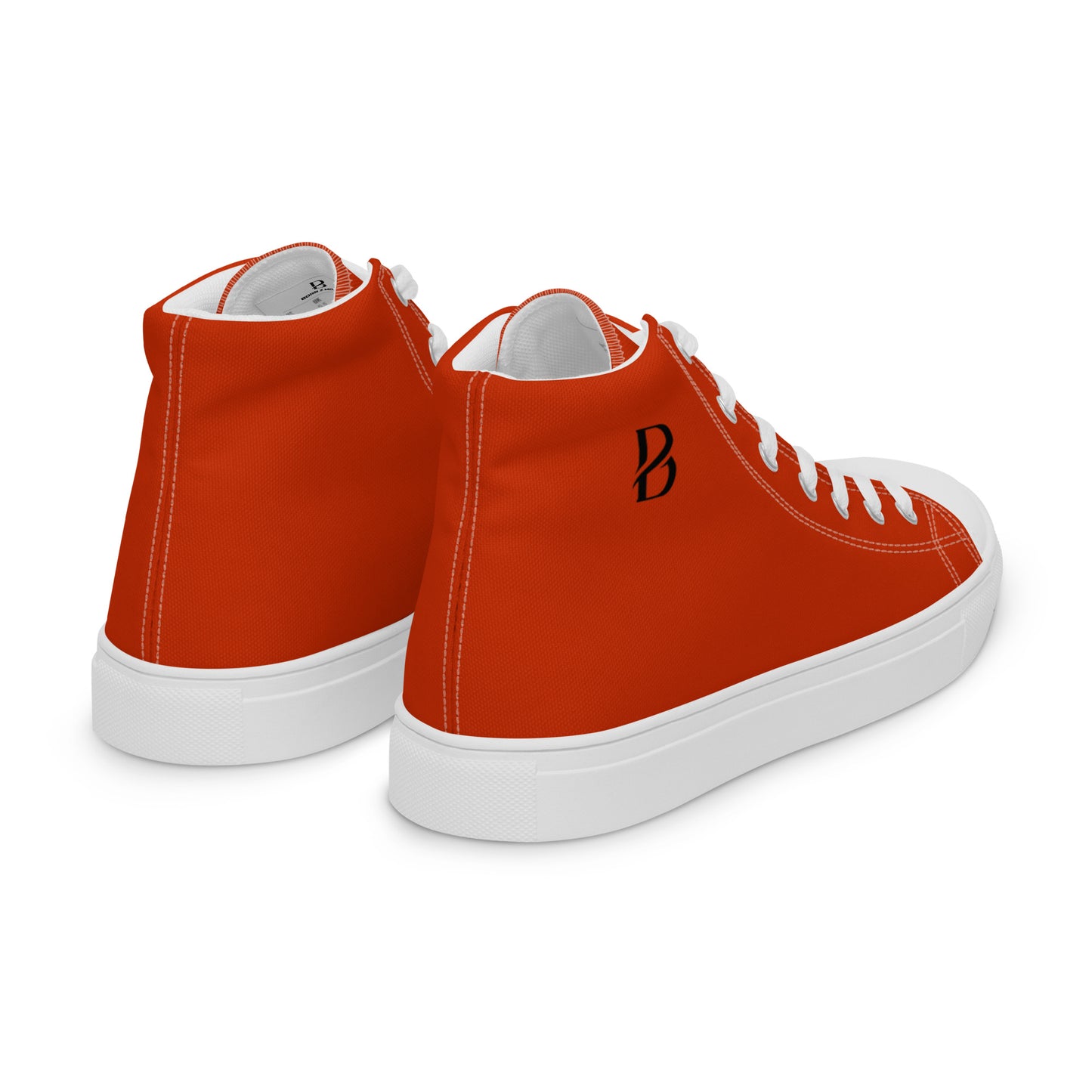 Harley Red & Black Logo Born To Move "B" Men’s High Top Canvas Shoes