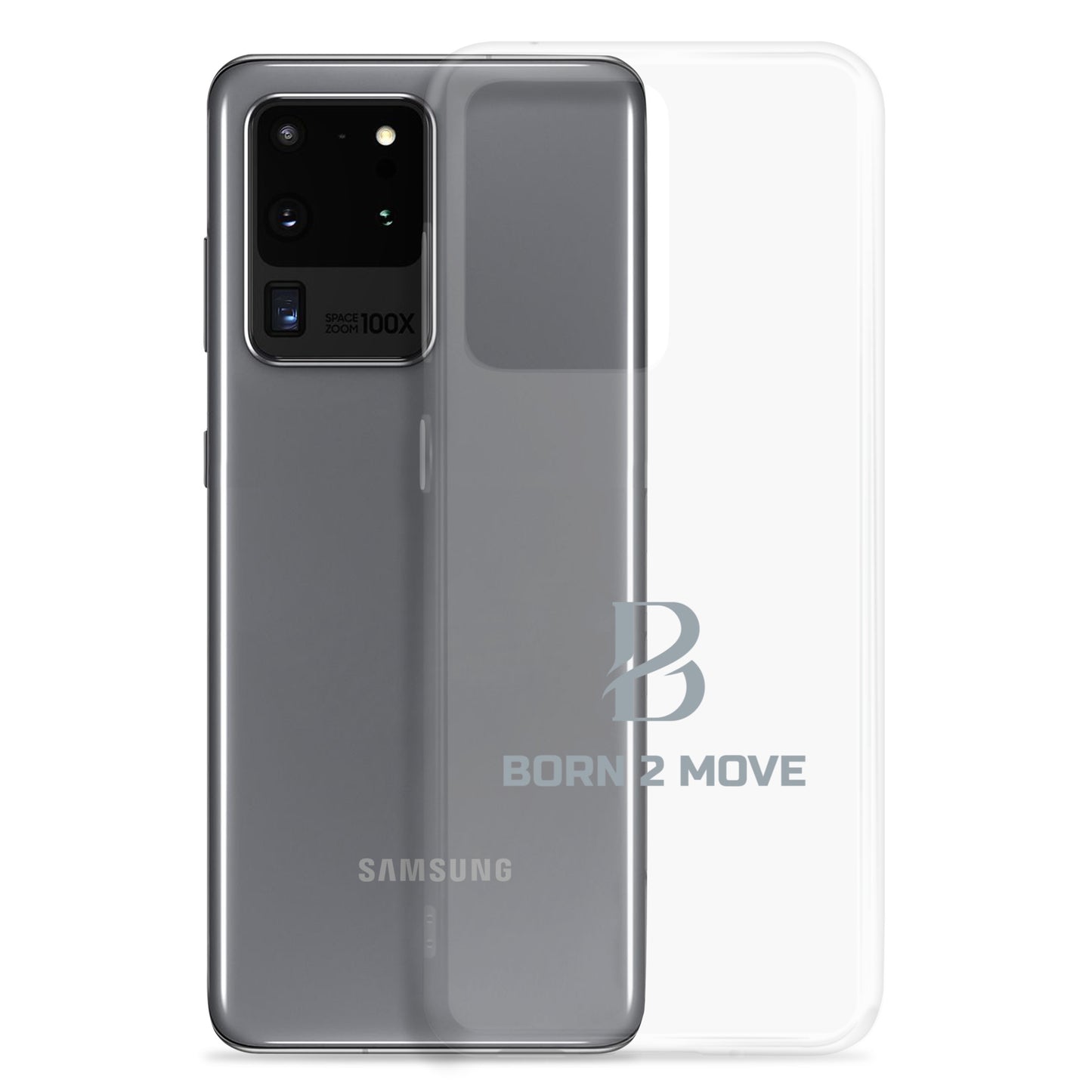 Grey Logo "Born 2 Move" Samsung Phone Case