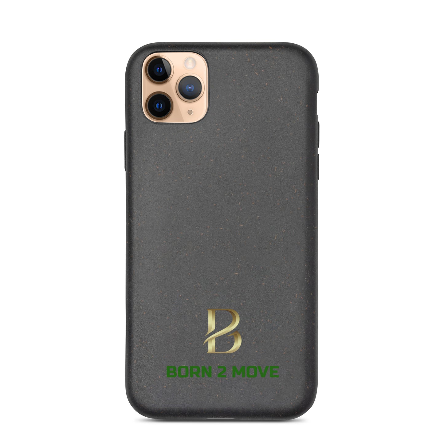 Gold Logo "Born 2 Move" Speckled iPhone Case
