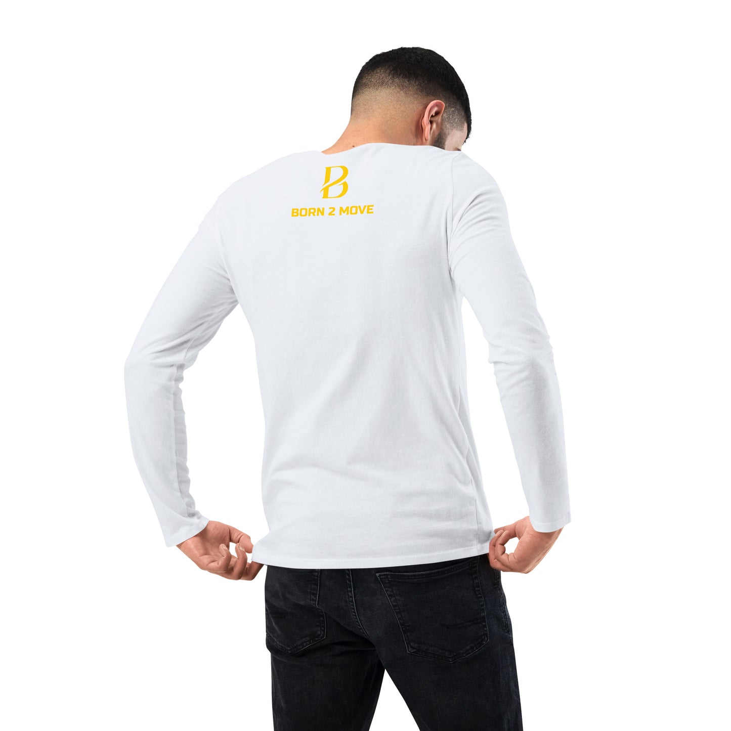 Premium Yellow Logo "Born 2 Move" long sleeve shirt