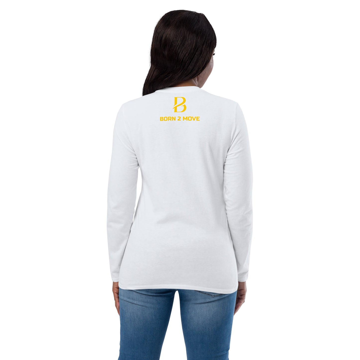 Premium Yellow Logo "Born 2 Move" long sleeve shirt