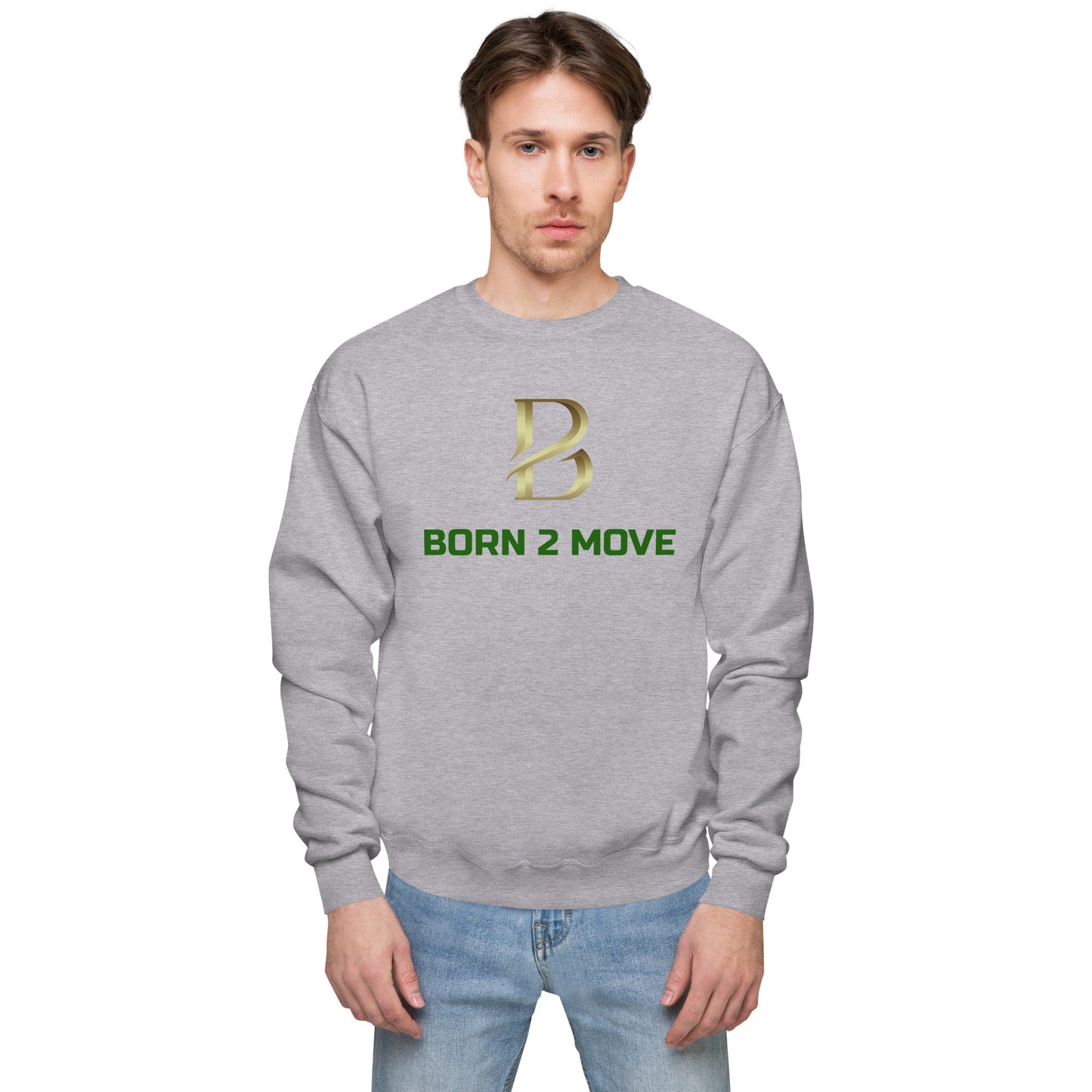 Gold Love "Born 2 Move" fleece sweatshirt
