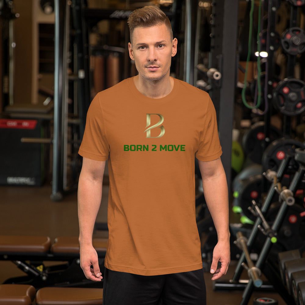 Gold Logo "Born 2 Move" t-shirt