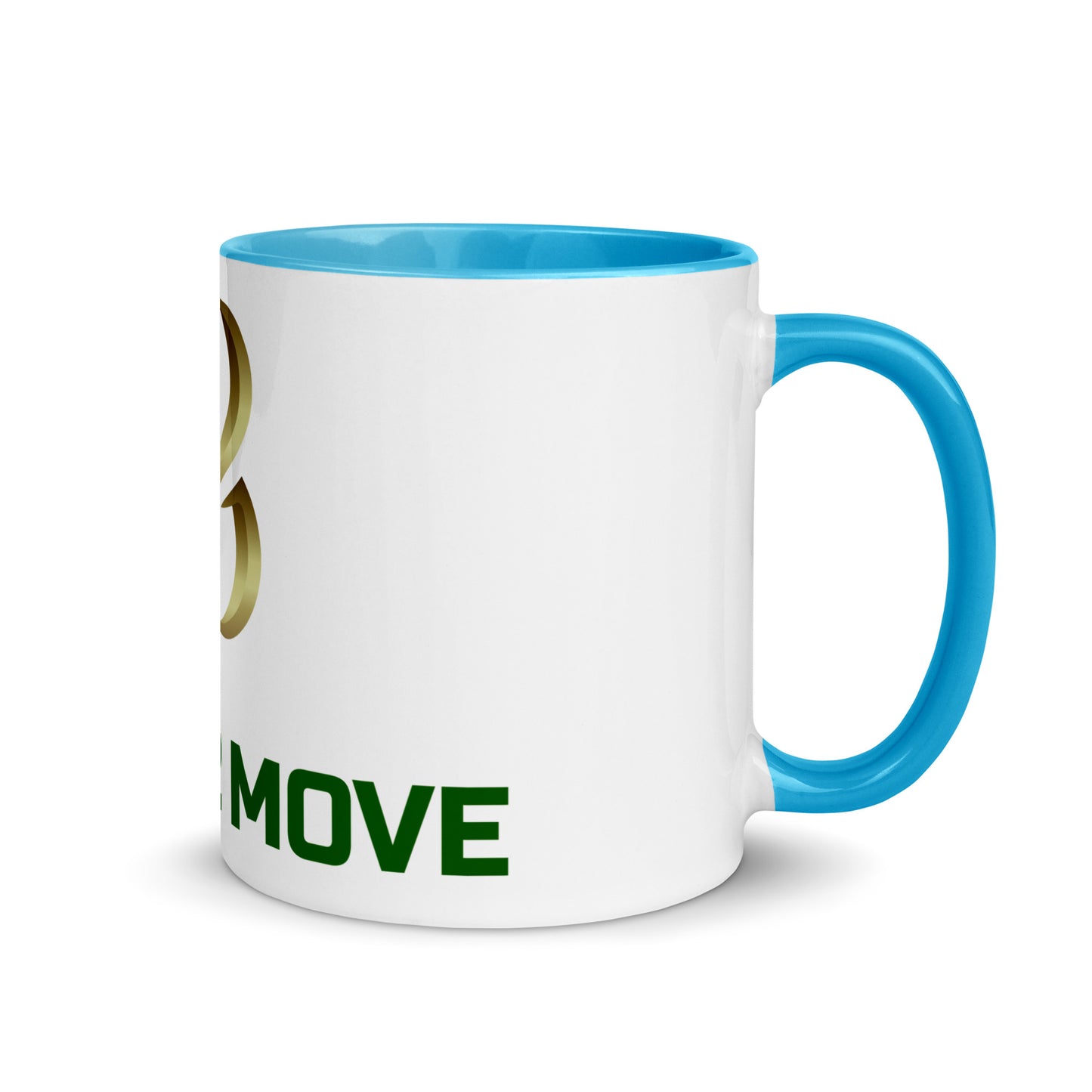 Gold Logo "Born 2 Move" Mug with Color Inside